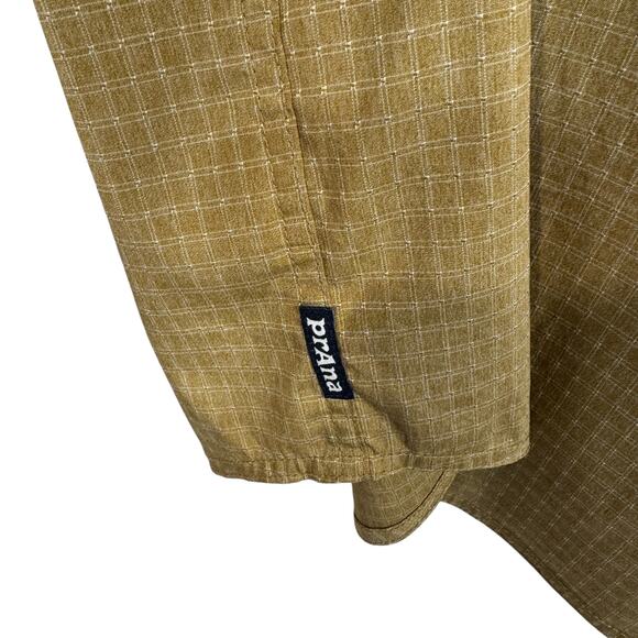 PrAna Mens Large TALL Garvan Shirt Button-Up Short Sleeve Wicking Embark Pockets - Picture 4 of 6